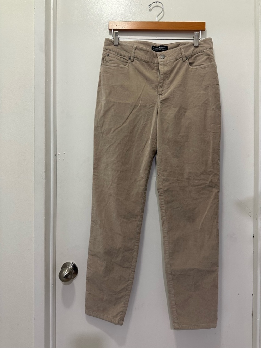 Peruvian Connection Women's Straight-Leg pants in Taupe Sz 10